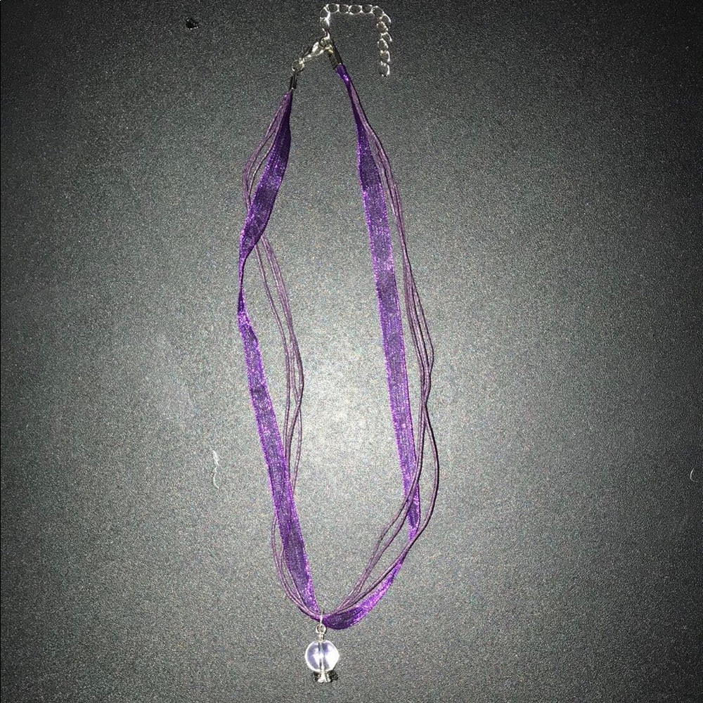 Purple Choker with a crystal ball NWOT